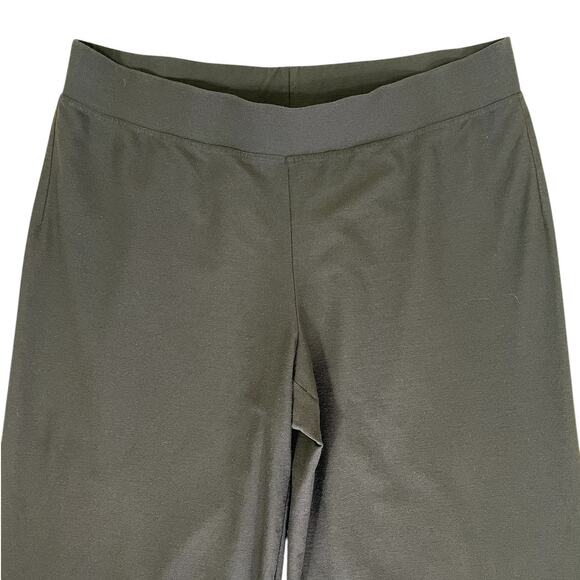 Eileen Fisher Stretch Crepe Wide Leg Pants Brown Size Small Minimalist Modern - Picture 2 of 11